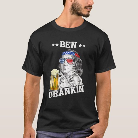 Ben Drankin American am 4. Juli T-Shirt (Vorderseite)