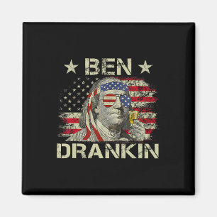 Ben Drankin Benjamin Franklin 4. Juli Funny Dr. Magnet