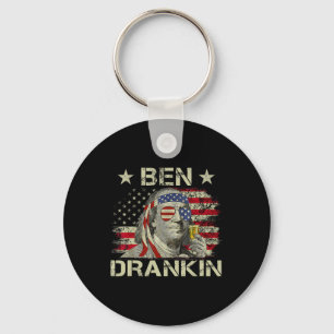 Ben Drankin Benjamin Franklin 4. Juli Funny Dr. Schlüsselanhänger