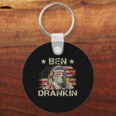 Ben Drankin Benjamin Franklin 4. Juli Funny Dr. Schlüsselanhänger (Vorderseite)