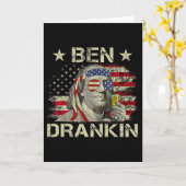Ben Drankin Benjamin Franklin 4. Juli Lustig Dr Karte (Gelbe Blume)