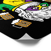 Ben Drankin Franklin Us Präsident Funny Mardi Gras Poster (Ecke)