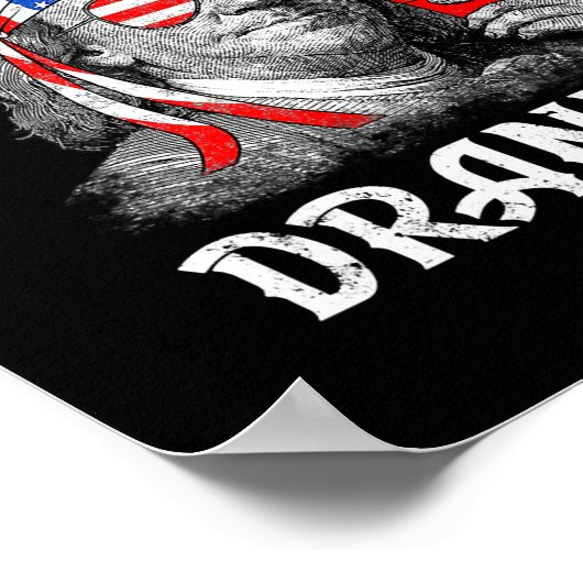 Ben Drankin Patriotic Funny Benjamin 4. Juli Poster (Ecke)