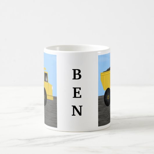 Ben Dump Truck Personalisiert Name Tasse (Mittel)