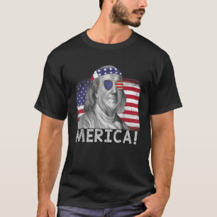 Ben Franklin 4. Juli Jungs Kinder Männer Merica Am T-Shirt