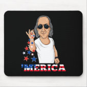 Ben Franklin 4. Juli Merica Mousepad (Vorne)