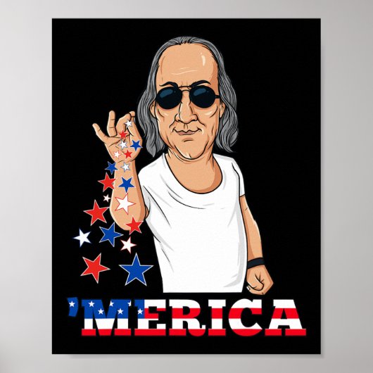 Ben Franklin 4. Juli Merica Poster (Vorne)