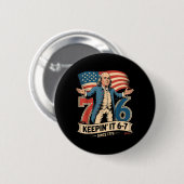 Ben Franklin 67 Meme Keen 7-6 Geschichtslehrer Sec Button (Vorne & Hinten)