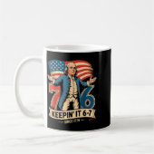 Ben Franklin 67 Meme Keepin Es 7-6 Geschichtslehre Kaffeetasse (Links)