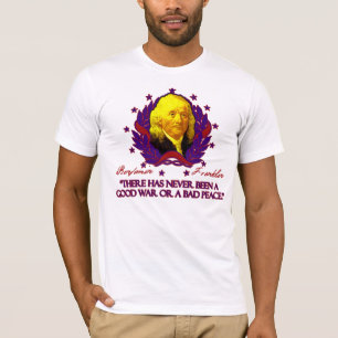 Ben Franklin auf guten Kriegen und schlechtem T-Shirt