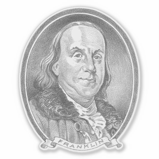 Ben Franklin Aufkleber (Vorderseite)