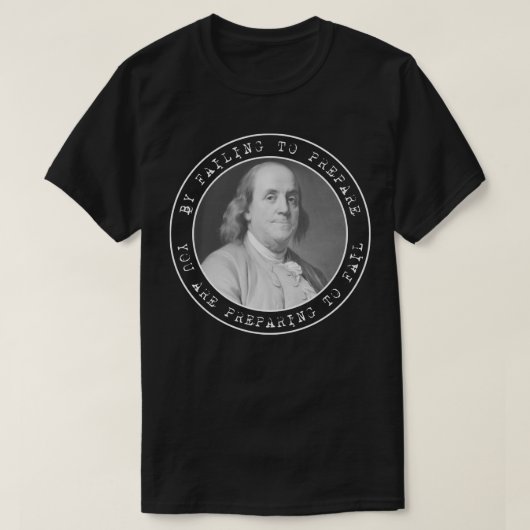 Ben Franklin Benjamin Franklin Quote Circles T-Shirt (Design vorne)