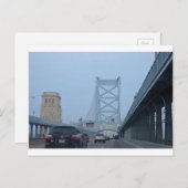 Ben Franklin Bridge Foto Postkarte (Vorne/Hinten)