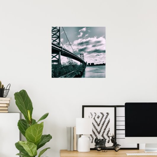 Ben Franklin bridge II Poster (Heimbüro)