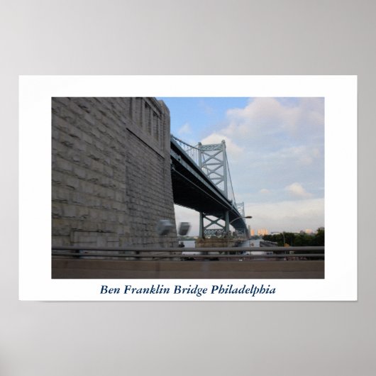 Ben Franklin Bridge Philadelphia Foto Poster (Vorne)
