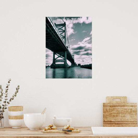 Ben Franklin Bridge Poster (Küche)