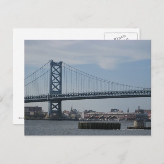 Ben Franklin Bridge Postkarte (Vorne/Hinten)