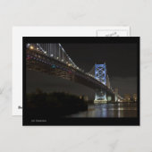 Ben Franklin Bridge Postkarte (Vorne/Hinten)