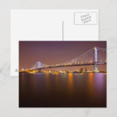 Ben Franklin Bridge Postkarte (Vorne/Hinten)