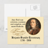 Ben Franklin - Fools Postkarte (Vorne/Hinten)