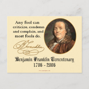 Ben Franklin - Fools Postkarte