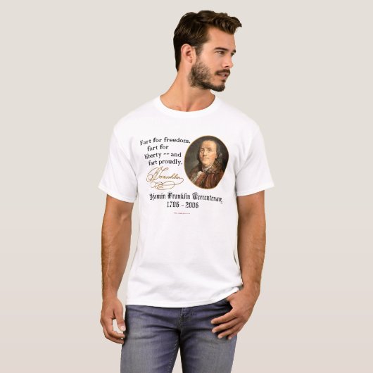 Ben Franklin - Furz stolz T-Shirt (Vorne ganz)