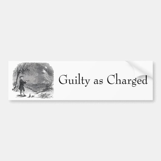 Ben Franklin Guilty als Anklage Autoaufkleber (Vorne)