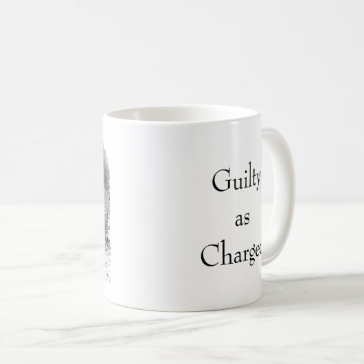 Ben Franklin Guilty als Anklage Kaffeetasse (VorderseiteRechts)