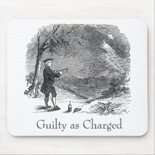 Ben Franklin Guilty als Anklage Mousepad