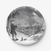 Ben Franklin Guilty als Anklage Pappteller (Vorderseite)