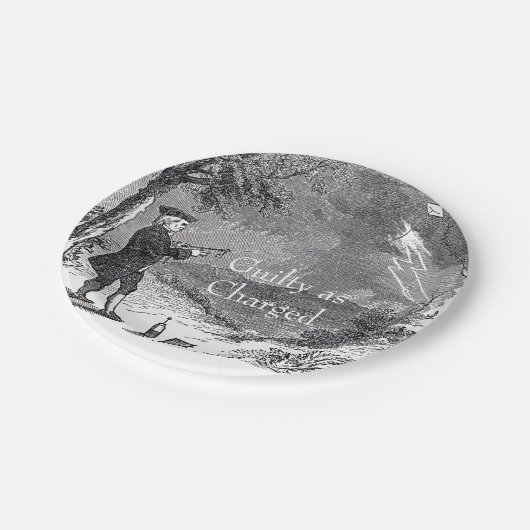 Ben Franklin Guilty als Anklage Pappteller (Schrägansicht)