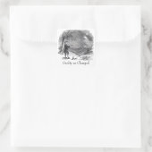 Ben Franklin Guilty als Anklage Quadratischer Aufkleber (Tasche)
