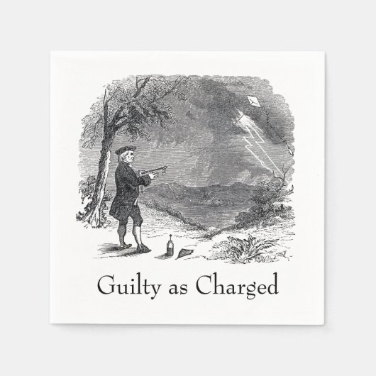 Ben Franklin Guilty als Anklage Serviette (Vorderseite)