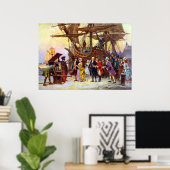 Ben Franklin kehrt nach Philadelphia zurück Poster (Heimbüro)