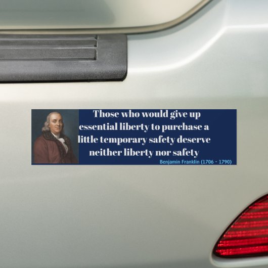 Ben Franklin Liberty Zitat Autoaufkleber (Auf Auto)