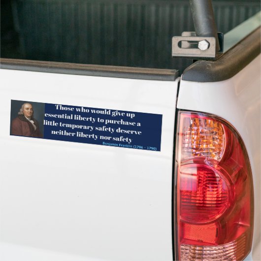 Ben Franklin Liberty Zitat Autoaufkleber (Auf Lkw)