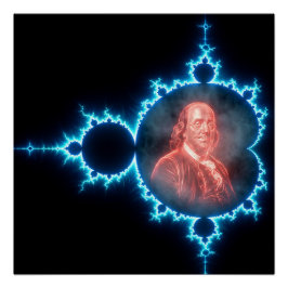 Ben Franklin Mandelbrot Fraktal Poster