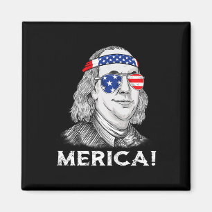 Ben Franklin Merica USA Boys Girls Kind Magnet