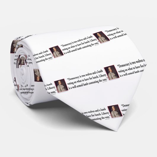 Ben Franklin on Gun Kontrolle Krawatte (Gerollt)