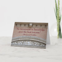 Ben Franklin PhD in Finance Abschluss Card