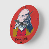 Ben Franklin, Philadelphia, Runde Wanduhr (Winkel)