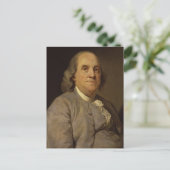 Ben Franklin Portrait Postkarte (Stehend Vorderseite)