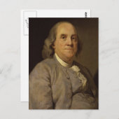 Ben Franklin Portrait Postkarte (Vorne/Hinten)
