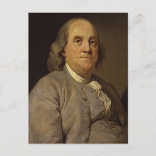 Ben Franklin Porträt Postkarte (Vorderseite)
