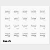 Ben Franklin Quote 1a Runder Aufkleber (Blatt)