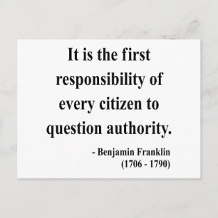 Ben Franklin Quote 3a Postkarte
