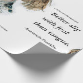Ben Franklin & Quote Funny Caricature Geschenkpapier (Ecke)