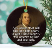 Ben Franklin Quote Keramikornament