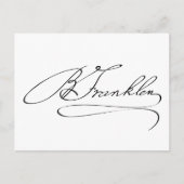 Ben Franklin Signature Postkarte (Vorderseite)