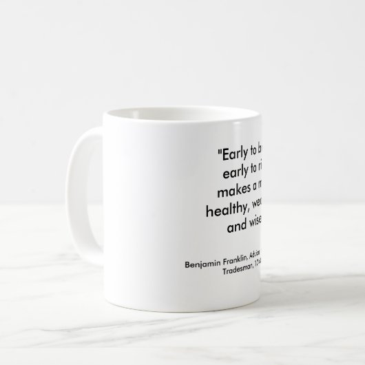 Ben Franklin Tasse (Vorderseite Links)